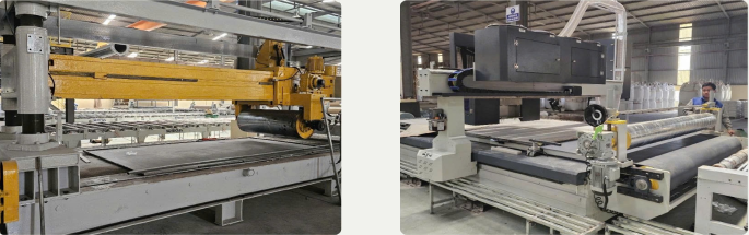 Modern CNC machine lines